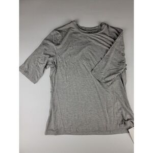 Riyiper Women's Gray T-Shirt XL 3/4 Sleeve Crew Neck Casual Basic Top NWT